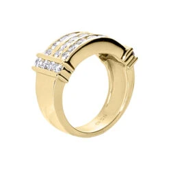 14K White Gold Round Diamond Ladies Ring 1.45ct -H'Hen Sale Store 14k gold round diamond ladies ring 145ct p 29443 back yellow