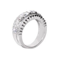 14K White Gold Round Diamond Ladies Ring 1.61ct 8.9mm 8 14K White Gold Round Diamond Ladies Ring 1.61ct 8.9mm -H'Hen Sale Store 14k gold round diamond ladies ring 161ct p 29320 back white