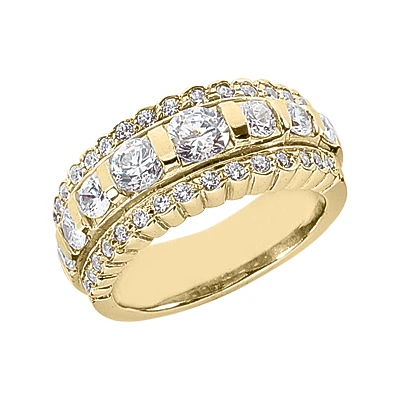 14K White Gold Round Diamond Ladies Ring 1.61ct 8.9mm 4 14K White Gold Round Diamond Ladies Ring 1.61ct 8.9mm - Image 2