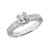 14K White Gold Round Diamond Ladies Ring 1.83ct 4.1mm -H'Hen Sale Store 14k gold round diamond ladies ring 183ct p 29570 white