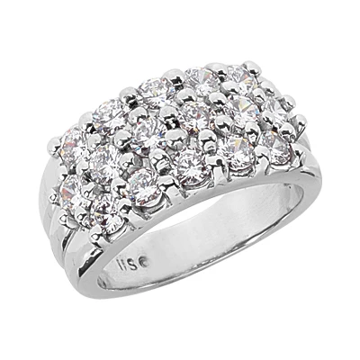 14K White Gold Round Diamond Ladies Ring 1.92ct 3 14K White Gold Round Diamond Ladies Ring 1.92ct