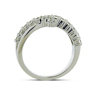14K White Gold Round Diamond Ladies Ring 1ct 10.4mm 4 14K White Gold Round Diamond Ladies Ring 1ct 10.4mm - Image 2