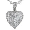 14K White Gold Round Diamond Pave Heart Pendant 0.50ct 15mm 1 14K White Gold Round Diamond Pave Heart Pendant 0.50ct 15mm -H'Hen Sale Store 14k gold round diamond pave heart pendant 050ct p 27682 white 20220426