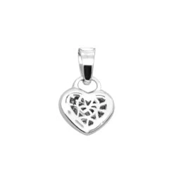 14K White Gold Round Diamond Pave Heart Pendant 0.50ct 3/8in (10mm) 11 14K White Gold Round Diamond Pave Heart Pendant 0.50ct 3/8in (10mm) -H'Hen Sale Store 14k gold round diamond pave heart pendant 050ct p 27697 backwh