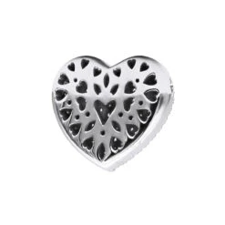 14K White Gold Round Diamond Pave Heart Pendant 1.21ct -H'Hen Sale Store 14k gold round diamond pave heart pendant 121ct p 27788 backwh