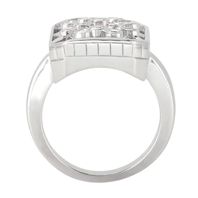 14K White Gold Round Diamond Right Hand Ladies Ring 0.36ct 5 14K White Gold Round Diamond Right Hand Ladies Ring 0.36ct - Image 3