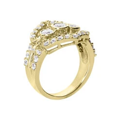 14K White Gold Round Diamond Right Hand Ladies Ring 1.45ct -H'Hen Sale Store 14k gold round diamond right hand ladies ring 145ct p 29819 back yellow