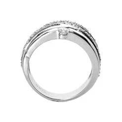 14K White Gold Round Diamond Right Hand Ring 0.57ct -H'Hen Sale Store 14k gold round diamond right hand ring 057ct p 29789 back white