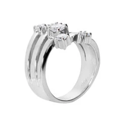 14K White Gold Round Diamond Right Hand Ring 0.59ct -H'Hen Sale Store 14k gold round diamond right hand ring 059ct p 29735 back white