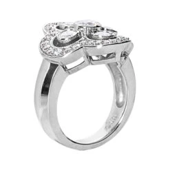 14K White Gold Round Diamond Right Hand Ring 1.33ct -H'Hen Sale Store 14k gold round diamond right hand ring 133ct p 29745 back white