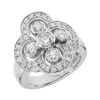 14K White Gold Round Diamond Right Hand Ring 1.33ct