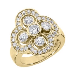 14K White Gold Round Diamond Right Hand Ring 1.33ct -H'Hen Sale Store 14k gold round diamond right hand ring 133ct p 29745 yellow