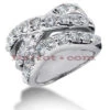 14K White Gold Round Diamond Right Hand Ring 2.25ct