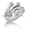 14K White Gold Round Diamond Right Hand Women's Ring 0.60ct
