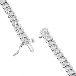 Round Diamond 14K White Gold Women's Tennis Bracelet 4.70ct 12 Round Diamond 14K White Gold Women's Tennis Bracelet 4.70ct -H'Hen Sale Store 14k gold round diamond tennis bracelet 470ct p 260 backwh