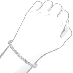 Round Diamond 14K White Gold Women's Tennis Bracelet 4.70ct 14 Round Diamond 14K White Gold Women's Tennis Bracelet 4.70ct -H'Hen Sale Store 14k gold round diamond tennis bracelet 470ct p 260 bodwh