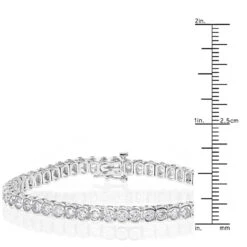 Round Diamond 14K White Gold Women's Tennis Bracelet 4.70ct 13 Round Diamond 14K White Gold Women's Tennis Bracelet 4.70ct -H'Hen Sale Store 14k gold round diamond tennis bracelet 470ct p 260 rulerwh