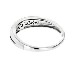 14K White Gold Round Diamond Wedding Band For Women 0.38ct 7 Stone Ring -H'Hen Sale Store 14k gold round diamond wedding band for women 038ct 7 stone ring backwh