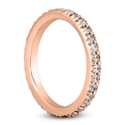 Thin 14K White Gold Round Diamonds Eternity Band 0.64ct 16 Thin 14K White Gold Round Diamonds Eternity Band 0.64ct -H'Hen Sale Store 14k gold round diamonds eternity band 064ct p 24831 back rose 20220426