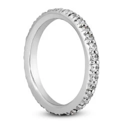 Thin 14K White Gold Round Diamonds Eternity Band 0.64ct 14 Thin 14K White Gold Round Diamonds Eternity Band 0.64ct -H'Hen Sale Store 14k gold round diamonds eternity band 064ct p 24831 back white 20220426