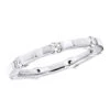 Stackable Thin 14K White Gold Round Diamonds Eternity Ring For Women 0.35ct