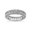 14K White Gold Round Diamonds Eternity Ring 2.06ct