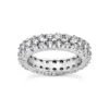 14K White Gold Round Diamonds Eternity Ring 4.60ct