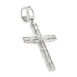14K White Gold Round Pave Diamond Cross Pendant 0.5ct 11 14K White Gold Round Pave Diamond Cross Pendant 0.5ct -H'Hen Sale Store 14k gold round pave diamond cross pendant 079ct p 5826 backwh