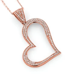 14K White Gold Round Pave Diamond Heart Pendant 0.5ct 9 14K White Gold Round Pave Diamond Heart Pendant 0.5ct -H'Hen Sale Store 14k gold round pave diamond heart pendant 063ct p 6344 ro