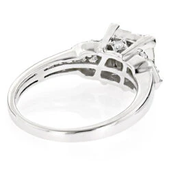 14K White Gold Round & Princess Diamond Engagement Ring 0.90 11 14K White Gold Round & Princess Diamond Engagement Ring 0.90 -H'Hen Sale Store 14k gold round princess diamond engagement ring 090 p 5731 backwh