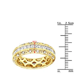 14K White Gold Round Princess Diamond Eternity Band 1.95ct -H'Hen Sale Store 14k gold round princess diamond eternity band 195ct p 6290 rulerye