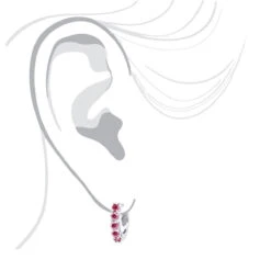 14K Yellow Gold Ruby Hoop Earrings 1/2 Inch 1 Carat Small Huggies 12 14K Yellow Gold Ruby Hoop Earrings 1/2 Inch 1 Carat Small Huggies -H'Hen Sale Store 14k gold ruby hoop earrings 1 2 inch 1 carat small huggies body white 1