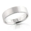14K White Gold Satin Wedding Band For Men -H'Hen Sale Store 14k gold satin wedding band for men 1