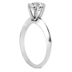 14K White Gold Six-Prong Engagement Ring Mounting 3mm -H'Hen Sale Store 14k gold six prong engagement ring mounting p 23118 back white 20220426