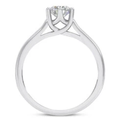 14K White Gold Six-Prong Engagement Ring Mounting 3.2mm -H'Hen Sale Store 14k gold six prong engagement ring mounting p 23164 additional white