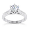 14K White Gold Six-Prong Engagement Ring Mounting 3.2mm