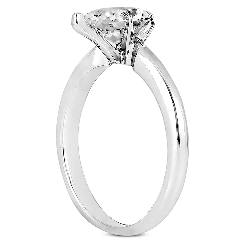 14K White Gold Six-Prong Solitaire Engagement Ring 0.75ct 6 14K White Gold Six-Prong Solitaire Engagement Ring 0.75ct - Image 4