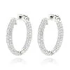 14K White Gold Small Inside Out Diamond Hoop Earrings For Women 2.7ct 1 Inch 1 14K White Gold Small Inside Out Diamond Hoop Earrings For Women 2.7ct 1 Inch -H'Hen Sale Store 14k gold small inside out diamond hoop earrings 242ct p 6933 wh