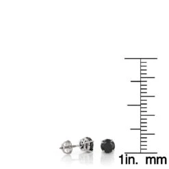 14K White Gold Solitaire Black Round Diamond Stud Earrings 0.33ct 13 14K White Gold Solitaire Black Round Diamond Stud Earrings 0.33ct -H'Hen Sale Store 14k gold solitaire black round diamond stud earrings 033ct rulerwh