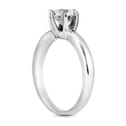 14K White Gold Solitaire Engagement Ring 0.50ct 2.70mm -H'Hen Sale Store 14k gold solitaire engagement ring 050ct p 24967 back white 20220426