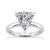 14K White Gold Solitaire Engagement Ring 0.50ct 2.2mm