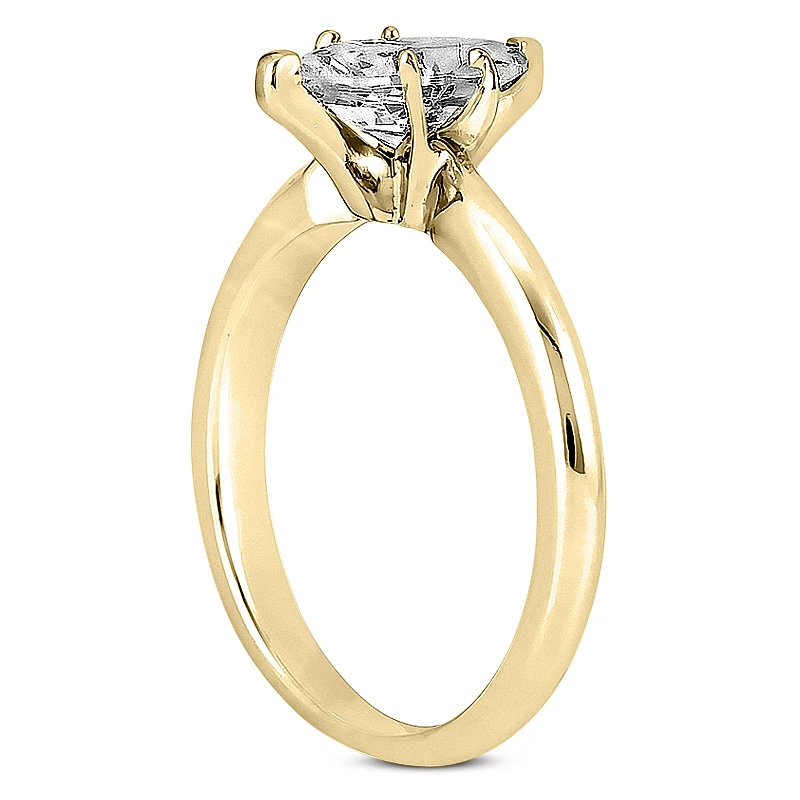 14K White Gold Solitaire Engagement Ring Set 0.50ct Band: 2.3mm, Eng.: 2.7mm 10 14K White Gold Solitaire Engagement Ring Set 0.50ct Band: 2.3mm, Eng.: 2.7mm - Image 8