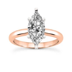 14K White Gold Solitaire Engagement Ring Set 0.50ct Band: 2.3mm, Eng.: 2.7mm 22 14K White Gold Solitaire Engagement Ring Set 0.50ct Band: 2.3mm, Eng.: 2.7mm -H'Hen Sale Store 14k gold solitaire engagement ring set 050ct p 23134 back rose 20220426