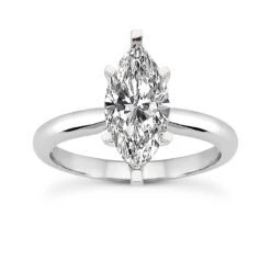 14K White Gold Solitaire Engagement Ring Set 0.50ct Band: 2.3mm, Eng.: 2.7mm 20 14K White Gold Solitaire Engagement Ring Set 0.50ct Band: 2.3mm, Eng.: 2.7mm -H'Hen Sale Store 14k gold solitaire engagement ring set 050ct p 23134 back white 20220426