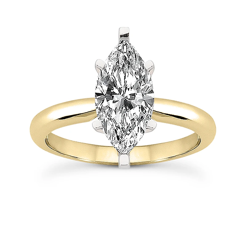 14K White Gold Solitaire Engagement Ring Set 0.50ct Band: 2.3mm, Eng.: 2.7mm 7 14K White Gold Solitaire Engagement Ring Set 0.50ct Band: 2.3mm, Eng.: 2.7mm - Image 5