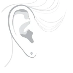 14K White Gold Solitaire Round Diamond Martini Stud Earrings 0.33ct -H'Hen Sale Store 14k gold solitaire round diamond martini stud earrings 033ct bodwh