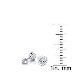 14K White Gold Solitaire Round Diamond Martini Stud Earrings 1.5ct 13 14K White Gold Solitaire Round Diamond Martini Stud Earrings 1.5ct -H'Hen Sale Store 14k gold solitaire round diamond martini stud earrings 15ct rulerwh