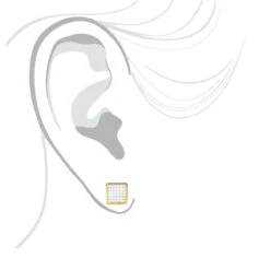 14K Yellow Gold Square Shaped Diamond Stud Earrings 0.41ct -H'Hen Sale Store 14k gold square shaped diamond stud earrings 041ct p 5934 bodye