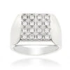 14K White Gold Square Shaped Men's Round Diamond Ring 0.88ct 2 14K White Gold Square Shaped Men's Round Diamond Ring 0.88ct -H'Hen Sale Store 14k gold square shaped mens round diamond ring 088ct p 5880 wh