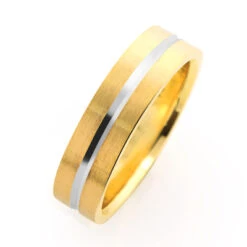 14K Yellow Gold Stripe Wedding Band For Men 6mm Wide 6 14K Yellow Gold Stripe Wedding Band For Men 6mm Wide -H'Hen Sale Store 14k gold stripe wedding band for men 6mm 2